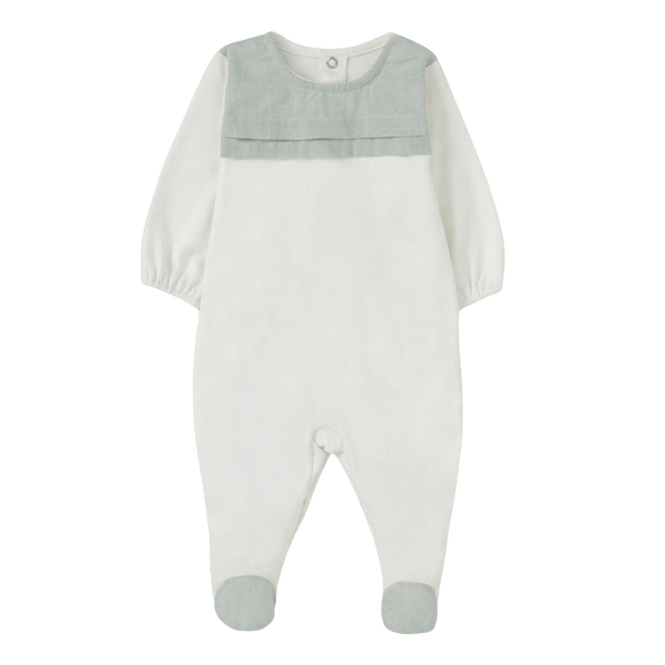 Babygrow Verde Sálvia e Creme