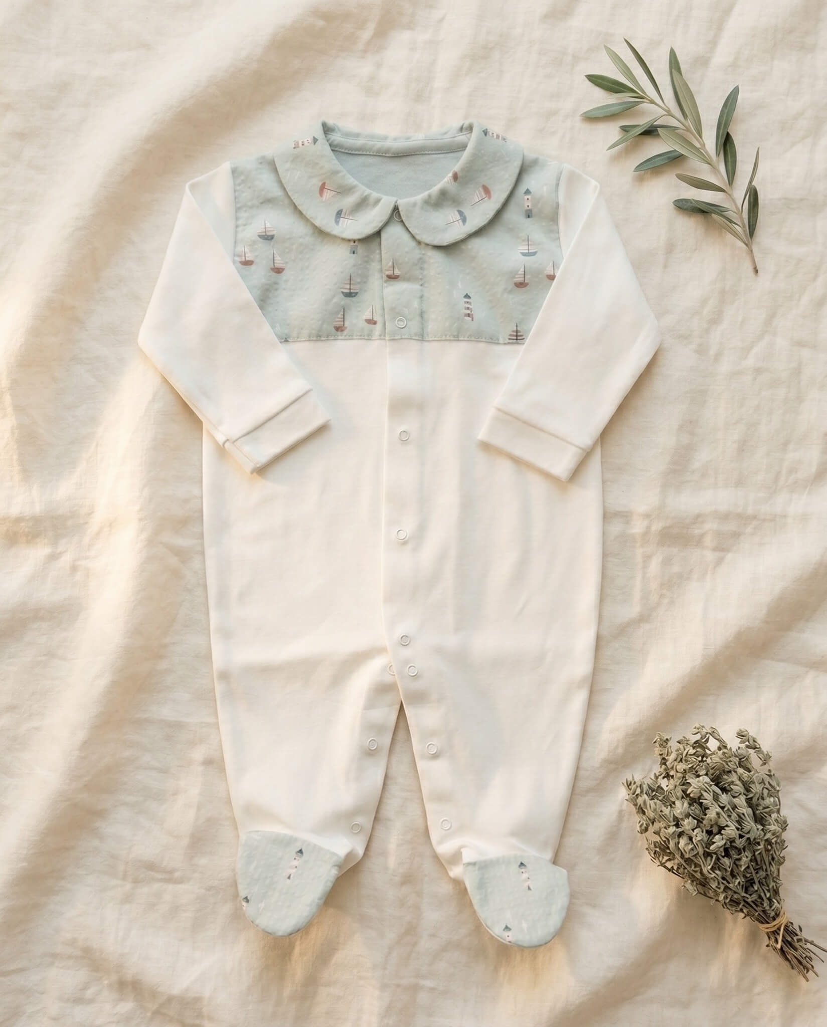 Babygrow de algodão — Barcos à vela