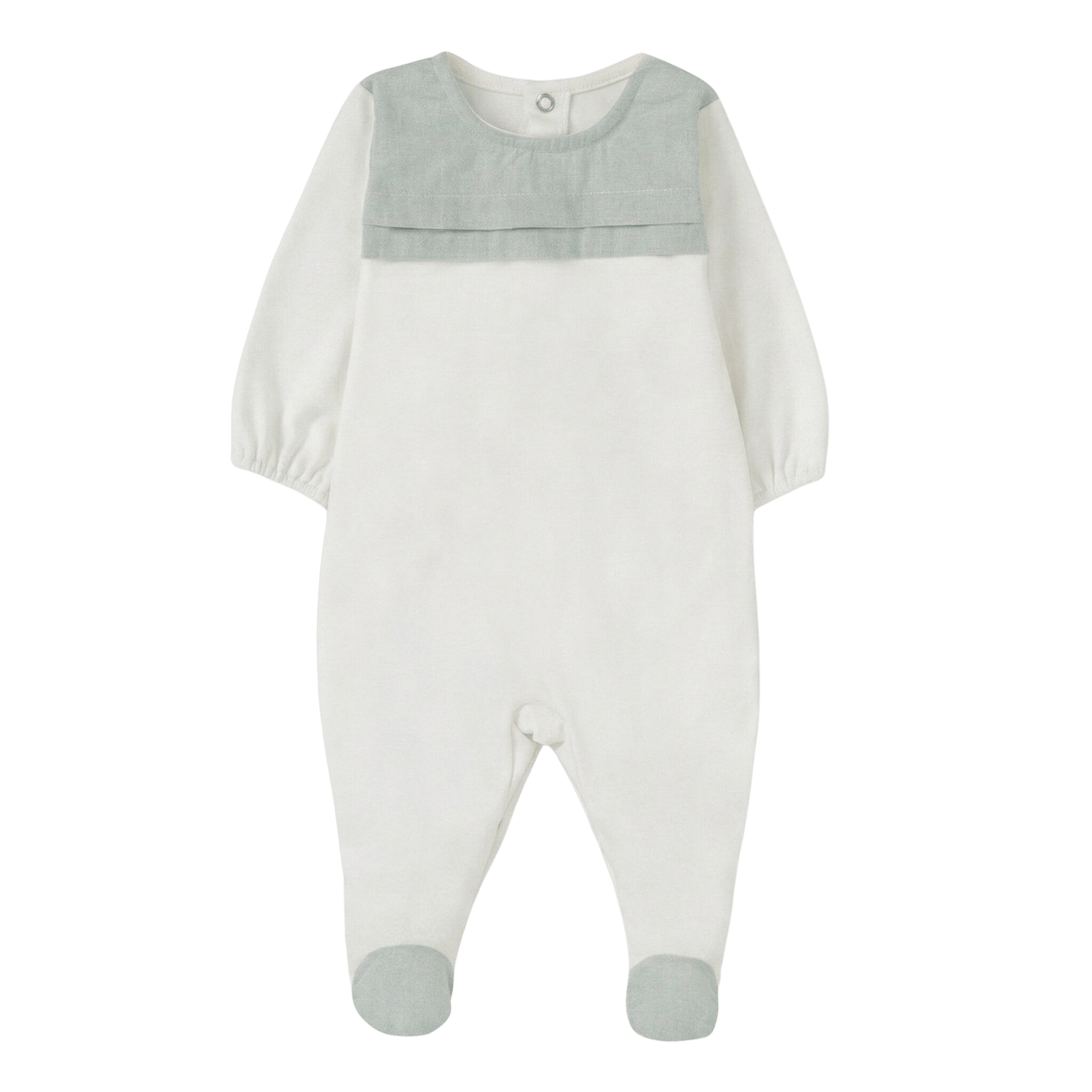 Babygrow Verde Sálvia e Creme