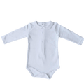 Body Manga Comprida com Gola Picueta — Branco