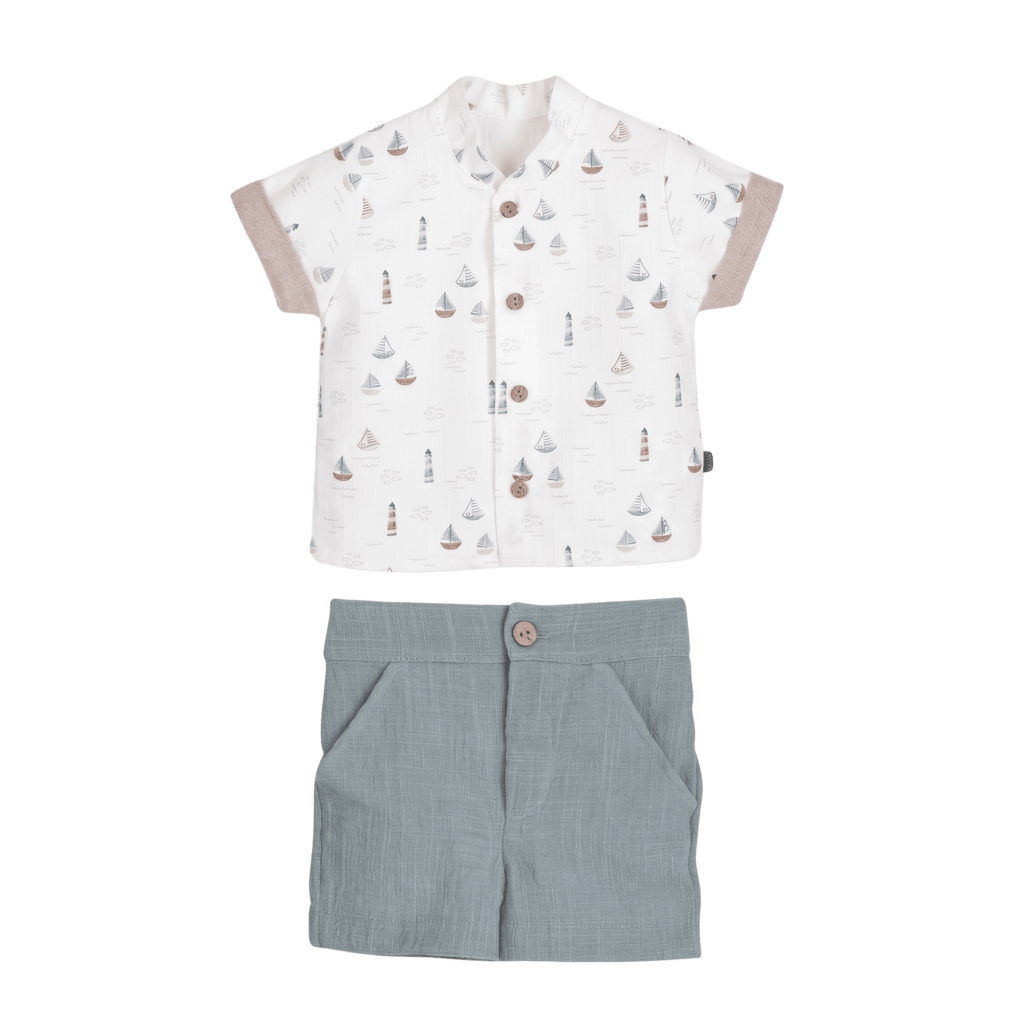 Conjunto camisola e calções — Azul