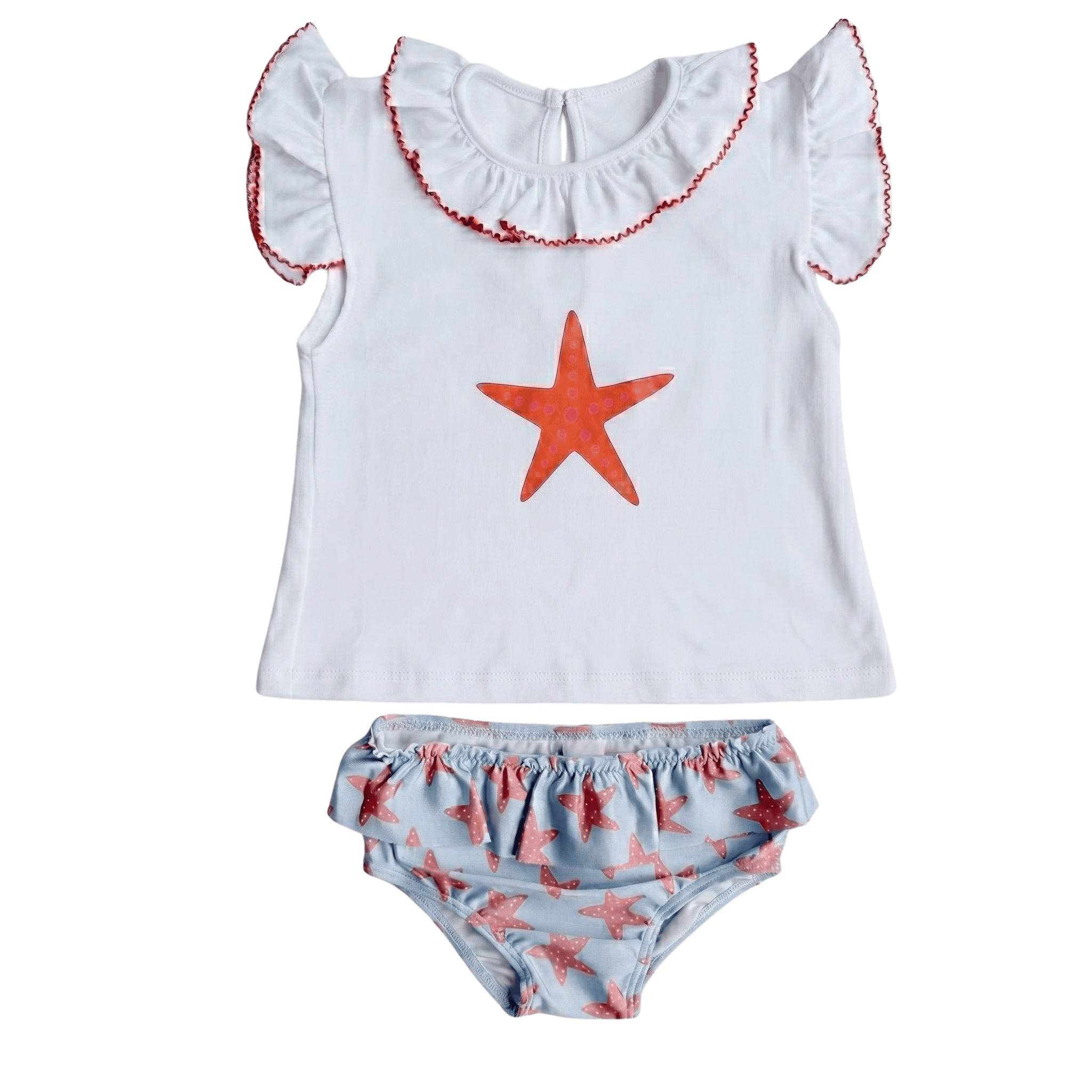 Conjunto Praia Estrela-do-Mar — T-shirt e Cueca de Banho