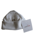 Gorro creme com dobra larga e painel de gansos e raposinhas