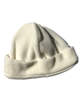 Gorro liso branco, com dobra larga