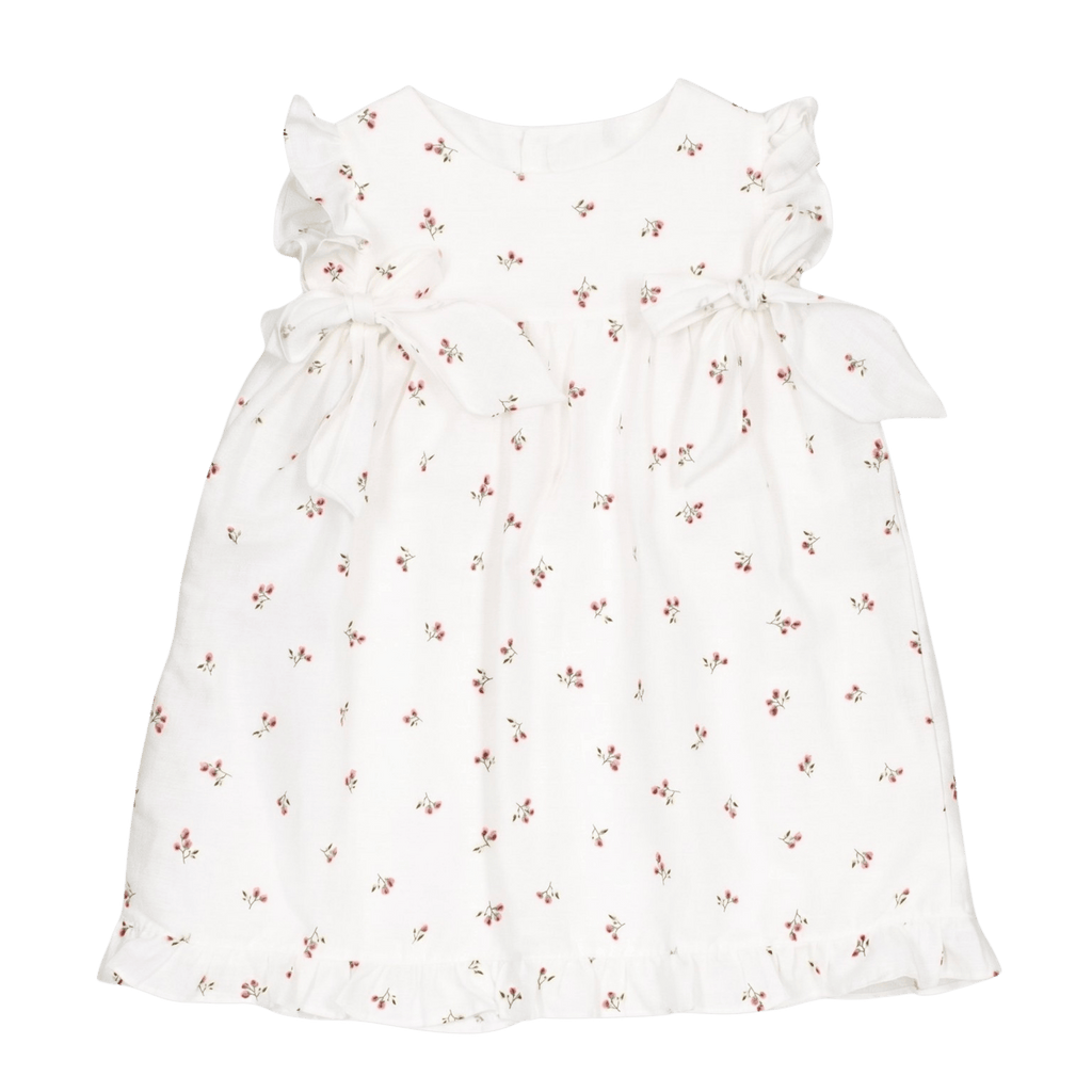 Vestido Rosas — Branco