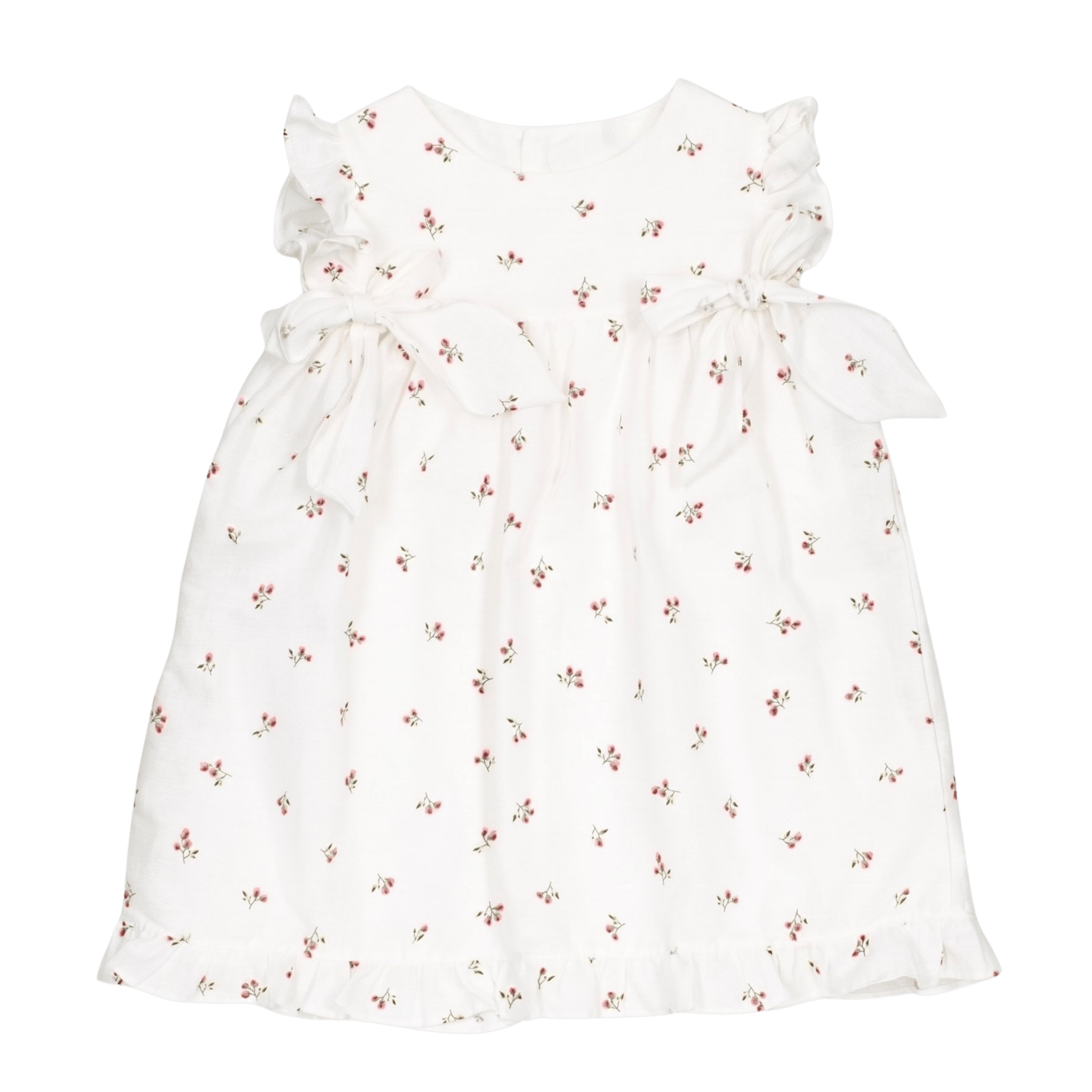 Vestido Rosas — Branco