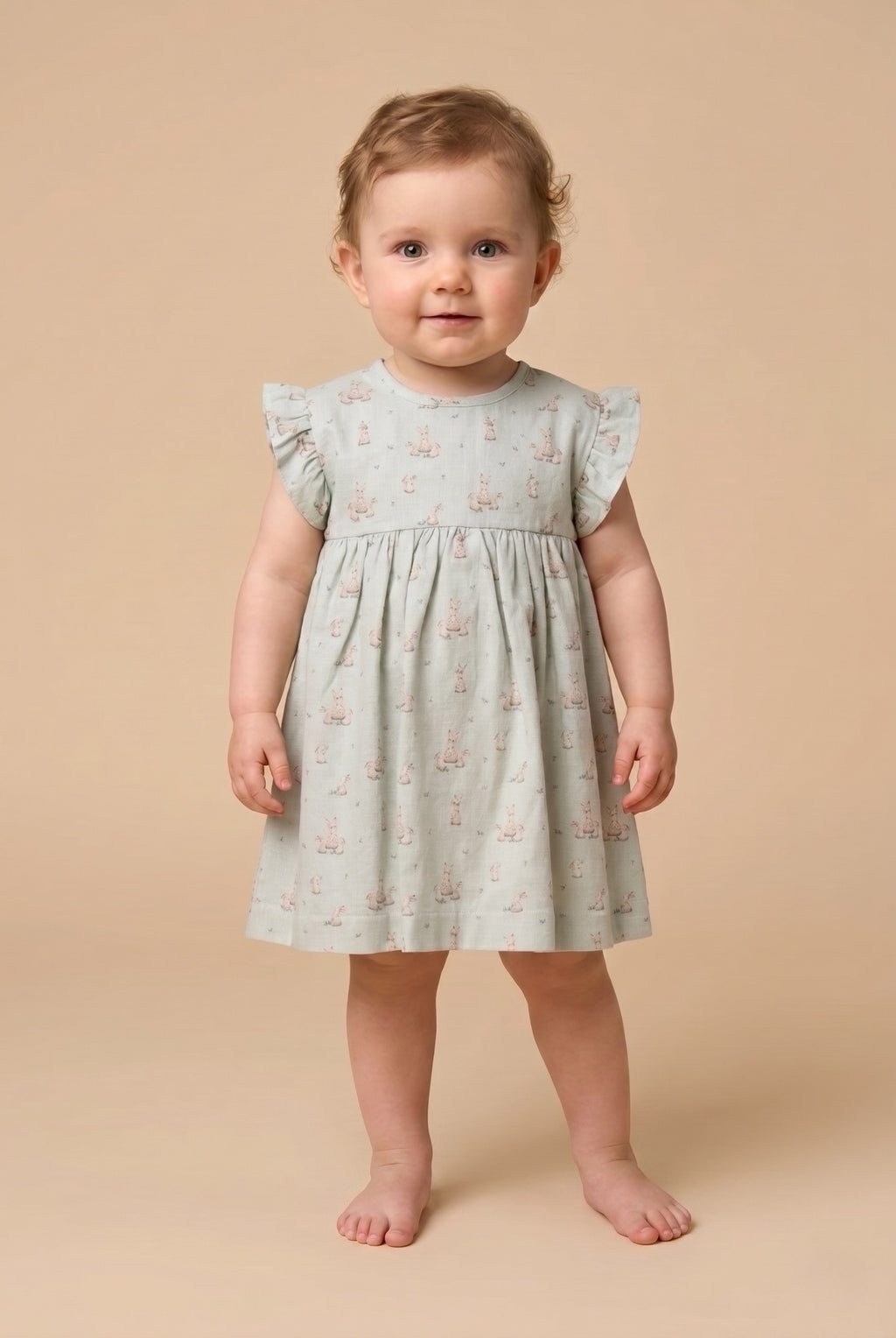 Vestido Coelhinhos — Verde Menta